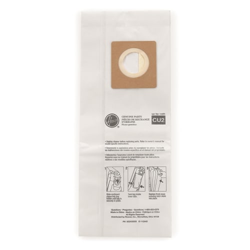 Hoover® CU2 Standard Vacuum Bag, White, 4 - 10 pks